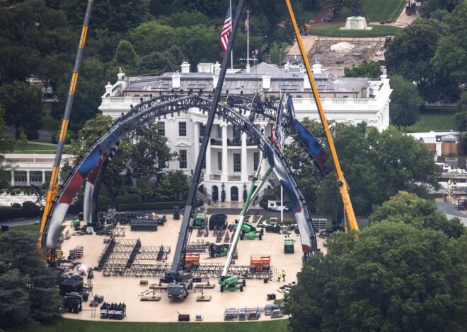 Construyen estadio en la Casa Blanca para la pelea de la UFC por el cumpleaños de Trump