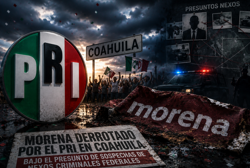 Morena es derrotado por el PRI en Coahuila ante sospechas de nexos criminales federales
